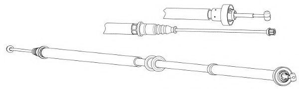 Трос, стояночная тормозная система KAWE FA02284