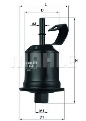 Топливный фильтр MAHLE ORIGINAL KL 434