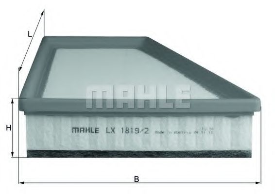 Воздушный фильтр MAHLE ORIGINAL LX 1819/2