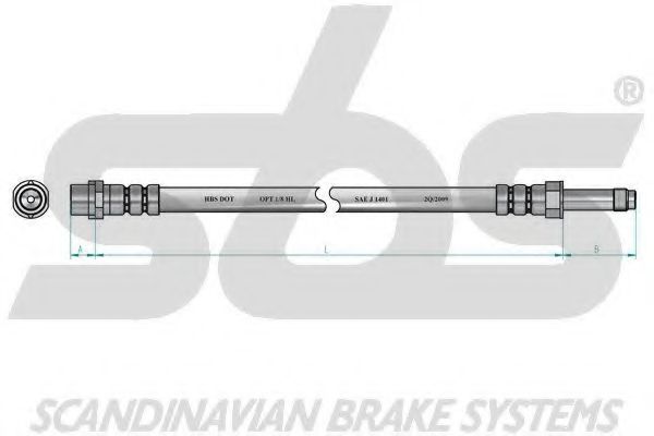 Тормозной шланг sbs 13308547134