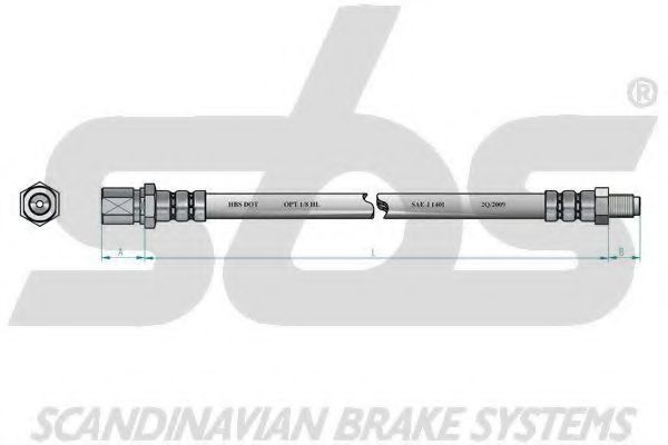 Тормозной шланг EURODEAL AUTOPARTS 32301