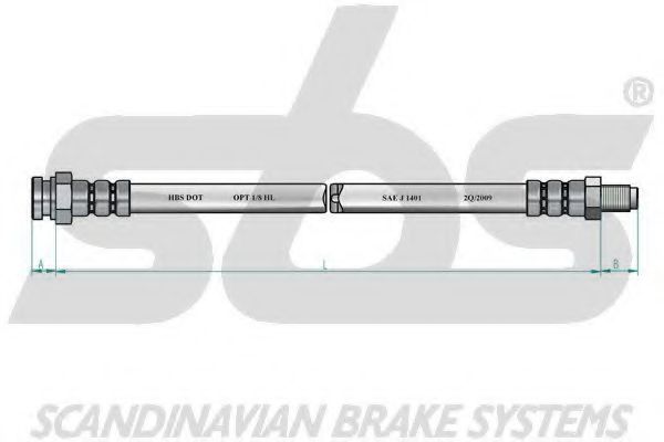 Тормозной шланг EURODEAL AUTOPARTS 32951