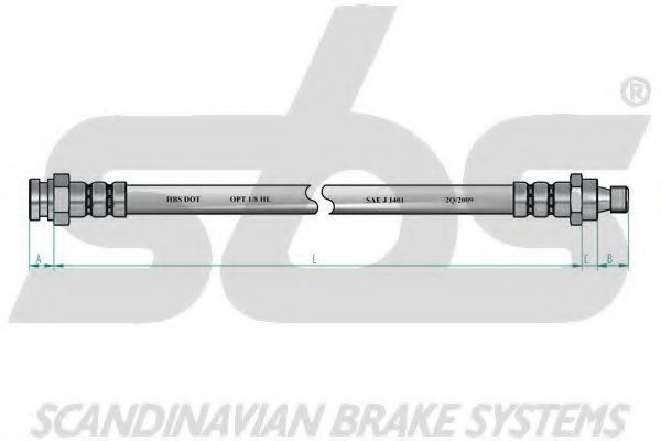 Тормозной шланг sbs 1330852627