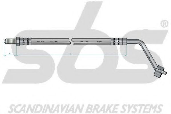 Тормозной шланг EURODEAL AUTOPARTS 70904