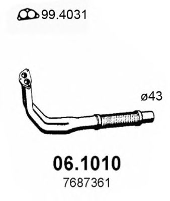 Труба выхлопного газа ASSO 06.1010