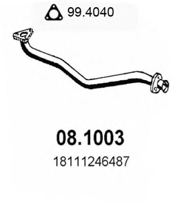 Труба выхлопного газа ASSO 081003