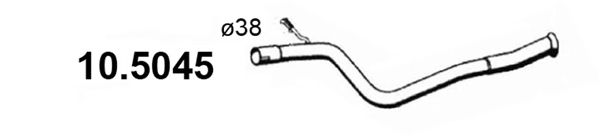 Труба выхлопного газа ASSO 10.5045