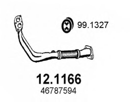 Труба выхлопного газа ASSO 12.1166