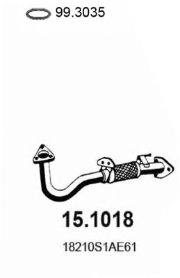 Труба выхлопного газа ASSO 151018