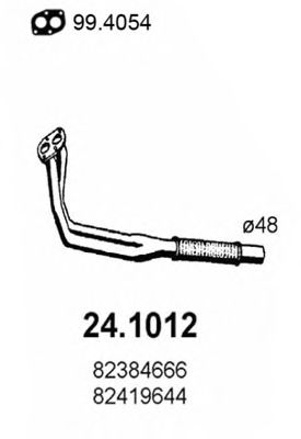 Труба выхлопного газа ASSO 24.1012