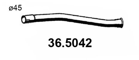 Труба выхлопного газа ASSO 36.5042