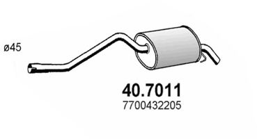 Глушитель выхлопных газов конечный ASSO 40.7011