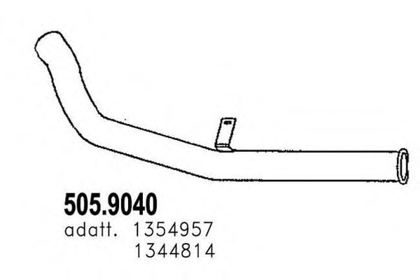 Труба выхлопного газа ASSO 505.9040