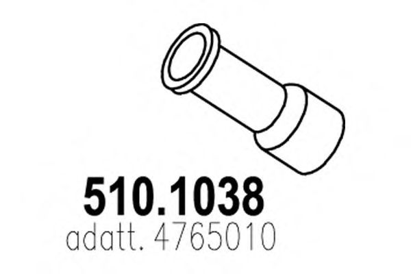 Труба выхлопного газа ASSO 510.1038