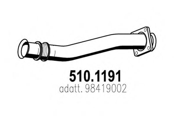 Труба выхлопного газа ASSO 510.1191