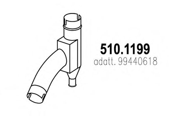 Труба выхлопного газа ASSO 510.1199