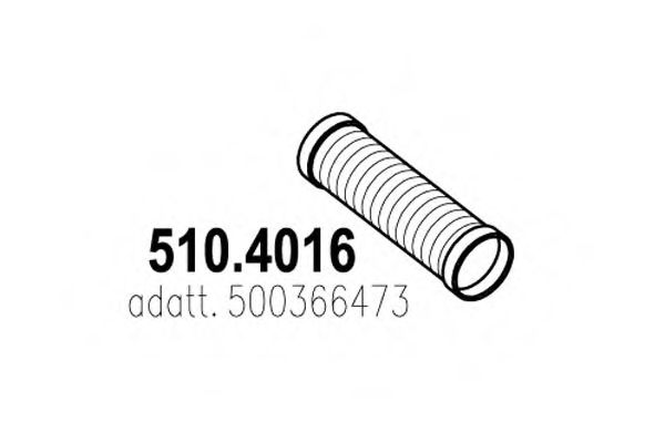 Гофрированная труба, выхлопная система ASSO 510.4016