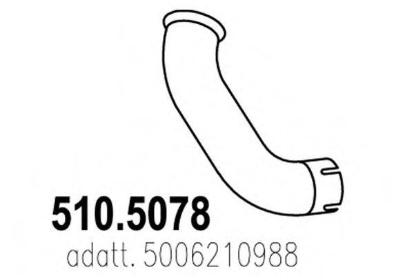 Труба выхлопного газа ASSO 510.5078