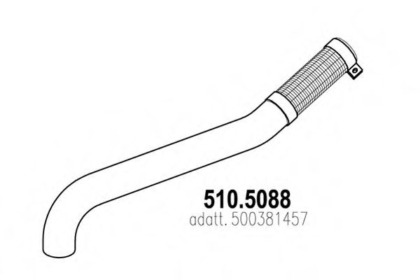 Труба выхлопного газа ASSO 510.5088