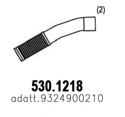 Труба выхлопного газа ASSO 530.1218