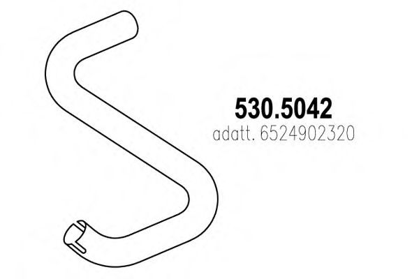 Труба выхлопного газа ASSO 530.5042