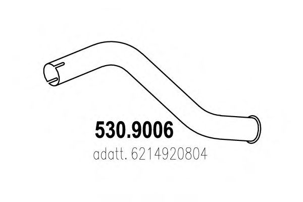 Труба выхлопного газа ASSO 530.9006