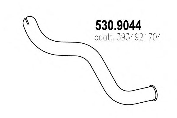Труба выхлопного газа ASSO 530.9044