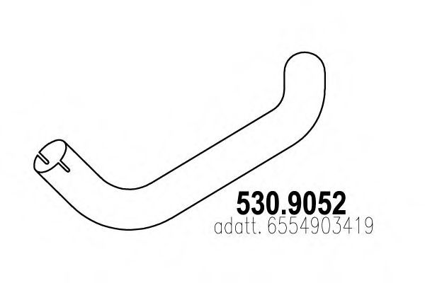 Труба выхлопного газа ASSO 530.9052