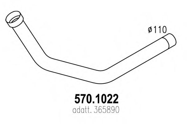 Труба выхлопного газа ASSO 570.1022