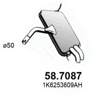 Глушитель выхлопных газов конечный ASSO 58.7087