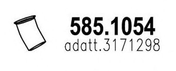 Труба выхлопного газа ASSO 585.1054