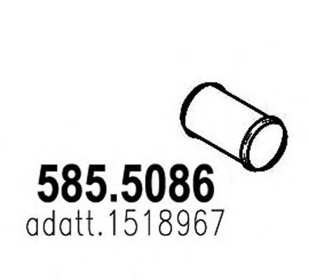 Труба выхлопного газа ASSO 585.5086