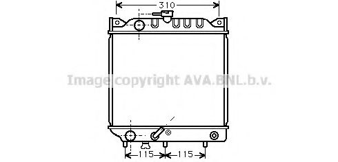 Радиатор, охлаждение двигателя KAGER 313311