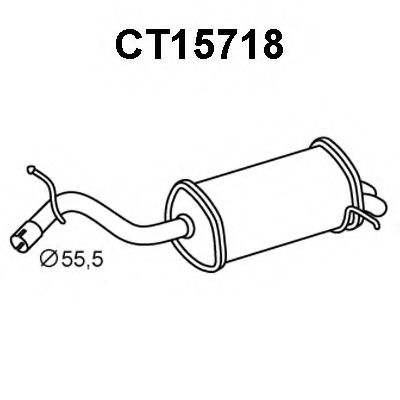 Глушитель выхлопных газов конечный VENEPORTE CT15718