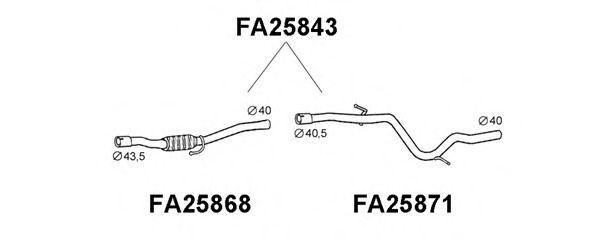 Труба выхлопного газа VENEPORTE FA25843