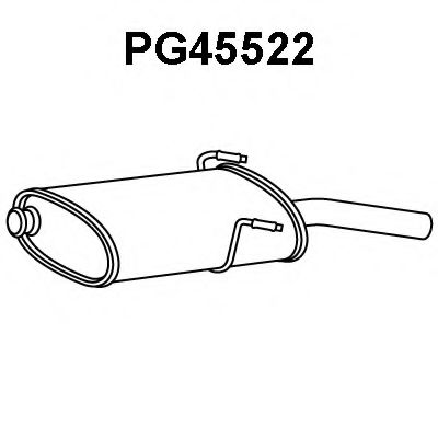 Глушитель выхлопных газов конечный VENEPORTE PG45522