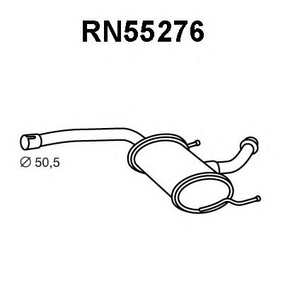 Средний глушитель выхлопных газов VENEPORTE RN55276