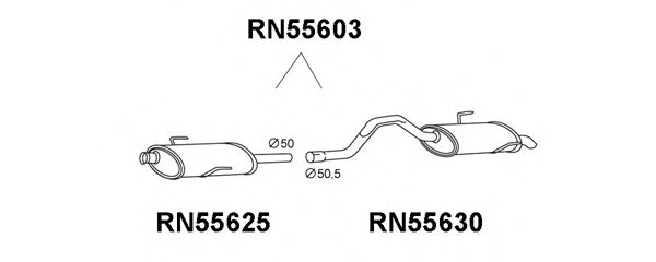 Глушитель выхлопных газов конечный VENEPORTE RN55603