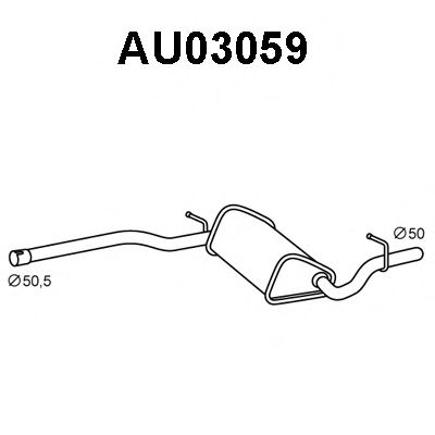 Предглушитель выхлопных газов VENEPORTE AU03059