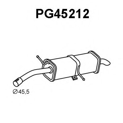 Глушитель выхлопных газов конечный VENEPORTE PG45212