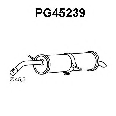 Глушитель выхлопных газов конечный VENEPORTE PG45239
