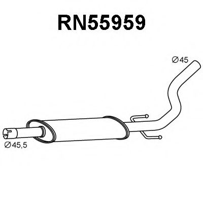 Предглушитель выхлопных газов VENEPORTE RN55959