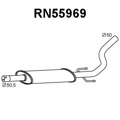 Предглушитель выхлопных газов VENEPORTE RN55969