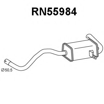 Глушитель выхлопных газов конечный VENEPORTE RN55984
