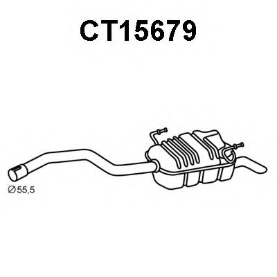 Глушитель выхлопных газов конечный VENEPORTE CT15679