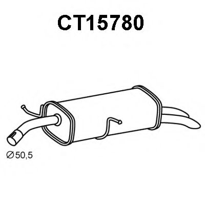 Глушитель выхлопных газов конечный VENEPORTE CT15780