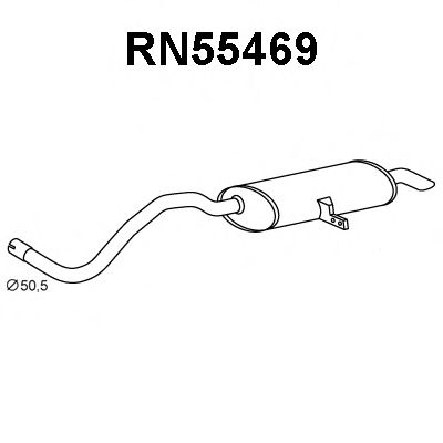 Глушитель выхлопных газов конечный VENEPORTE RN55469