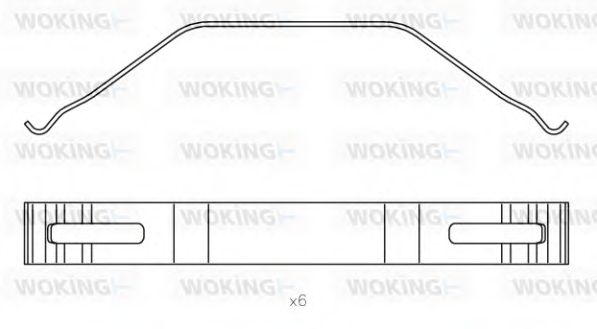 Комплектующие, колодки дискового тормоза WOKING 853200