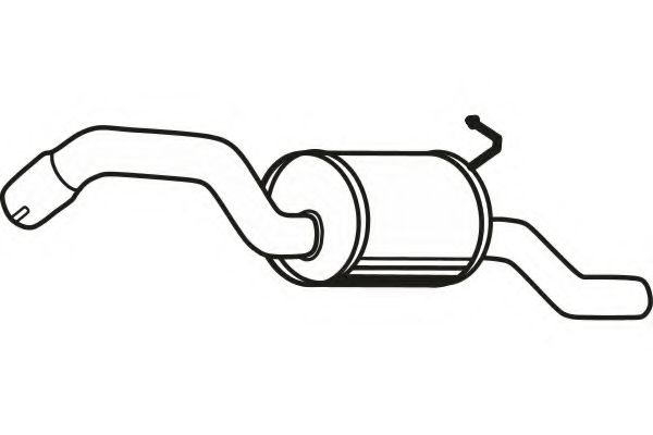 Глушитель выхлопных газов конечный FENNO 2519