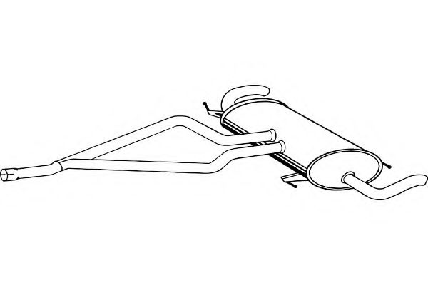 Глушитель выхлопных газов конечный FENNO 3042